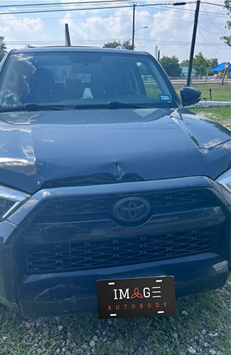 Damaged vehicle