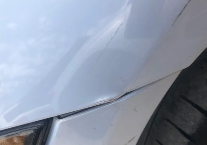 Damaged vehicle
