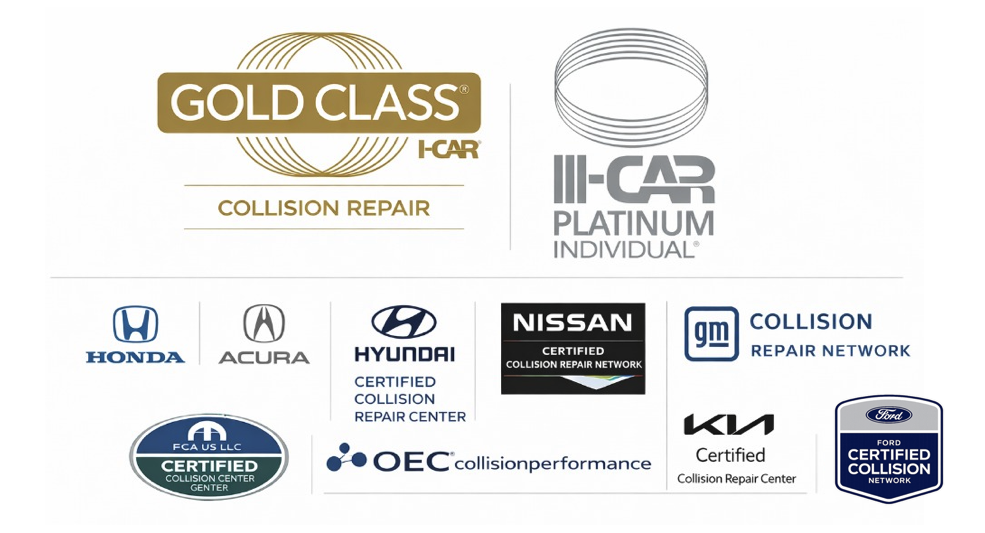 collision certified by most major brands